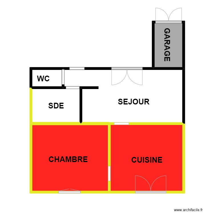 NICOLLEAU. Plan de 6 pièces et 39 m2