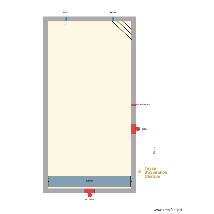 CABOLET - CHASTRE- S00081. Plan de 1 pièce et 50 m2