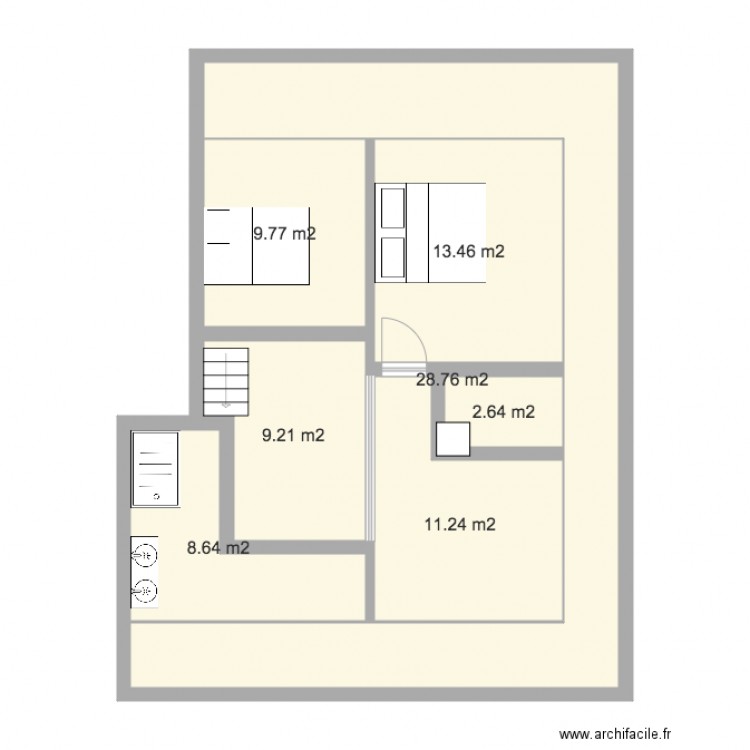 alaire combles rénovés. Plan de 0 pièce et 0 m2