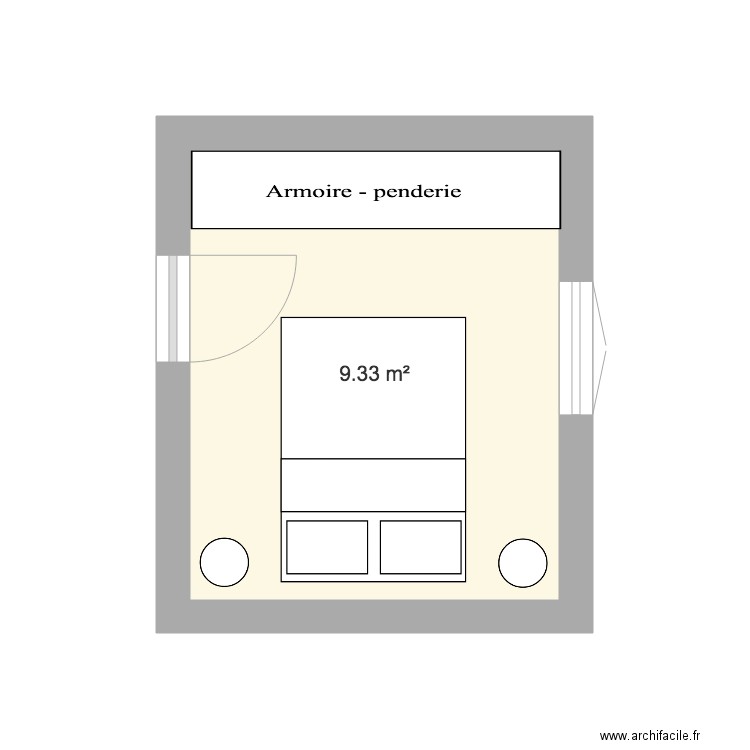 Chambre parentale. Plan de 0 pièce et 0 m2