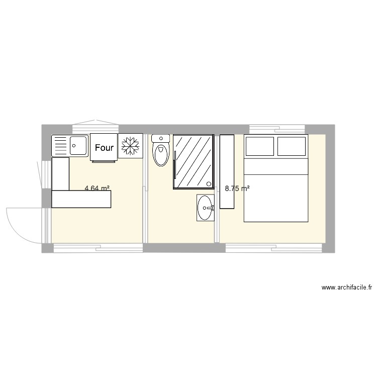 container 20 pieds chez moi. Plan de 0 pièce et 0 m2