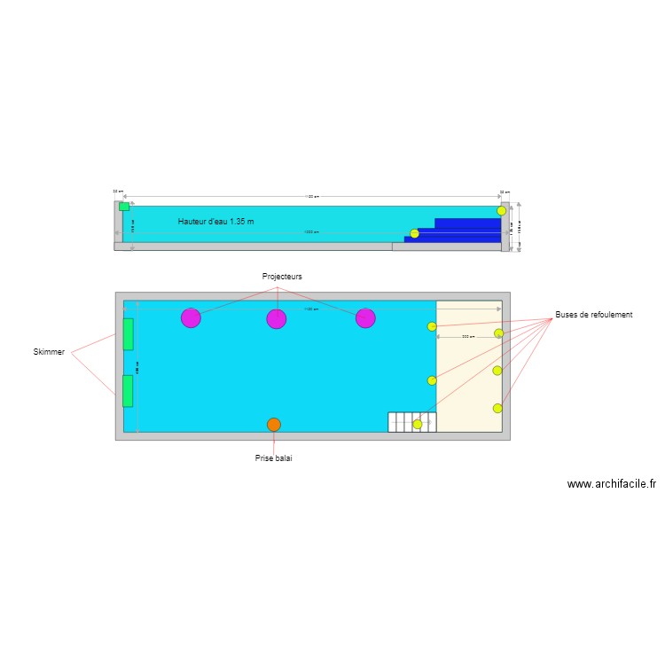 Piscine M HUBMANN. Plan de 0 pièce et 0 m2