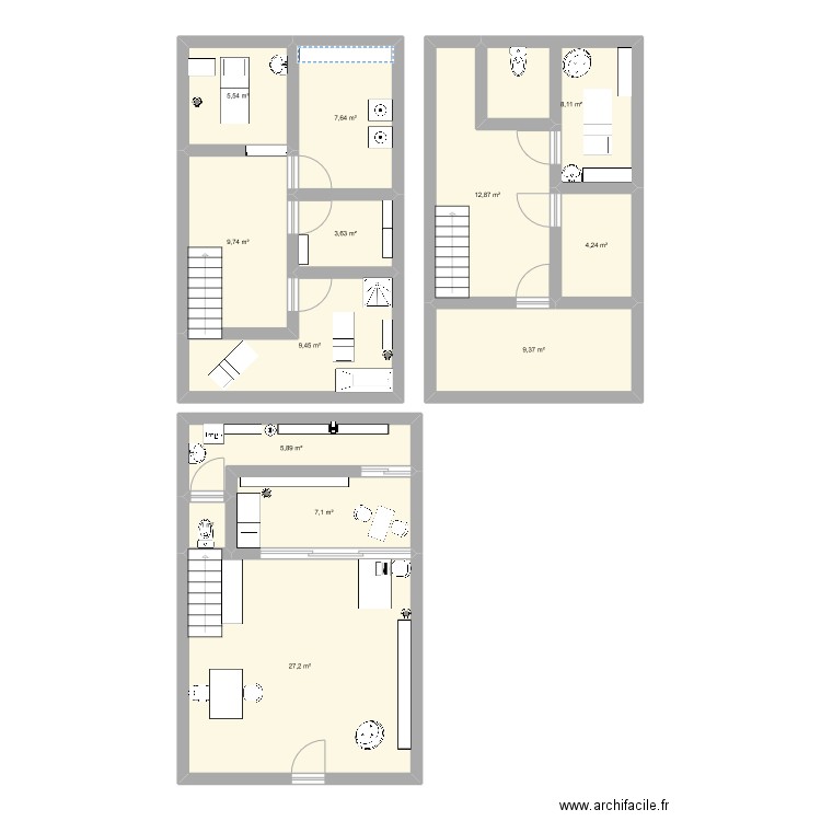 Rev'Institut 1. Plan de 13 pièces et 112 m2