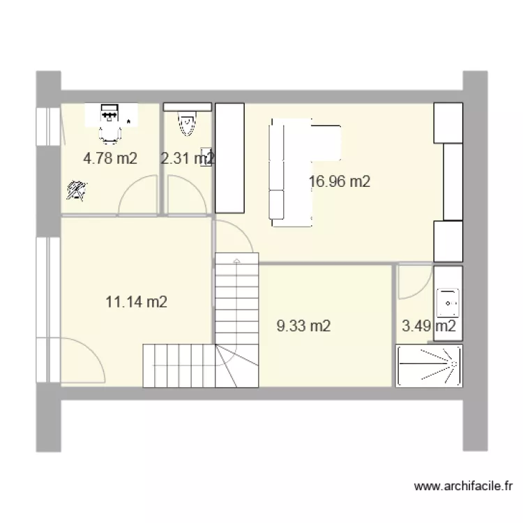 Rez de Jardin. Plan de 