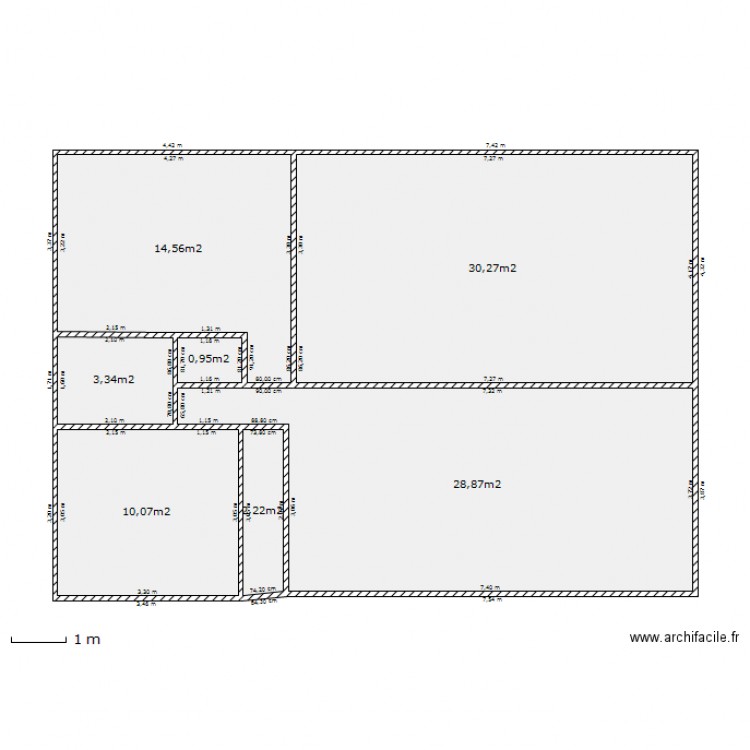 vulaine séjour et ch2 SB CH2. Plan de 0 pièce et 0 m2