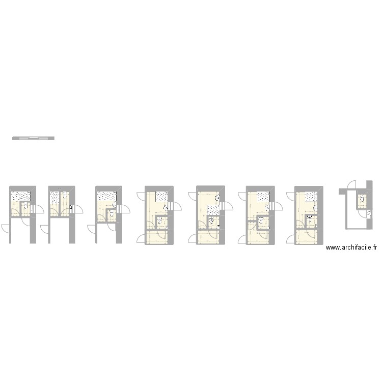 Preignac  facades cuisinne  9SEPT2018. Plan de 16 pièces et 57 m2