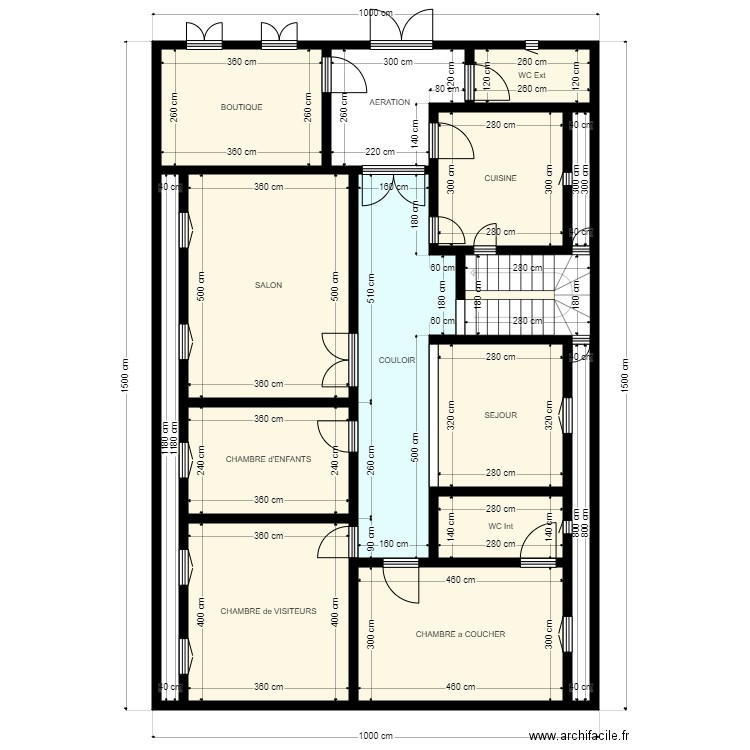 T10mx15m Client 46 52 58 09. Plan de 15 pièces et 124 m2