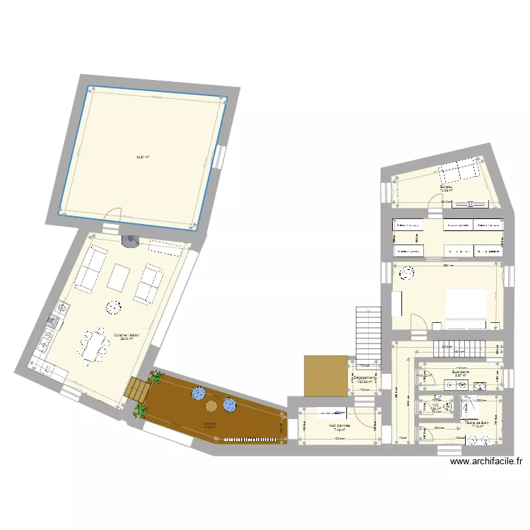 Maison C&eacute;line Echalas. Plan de 