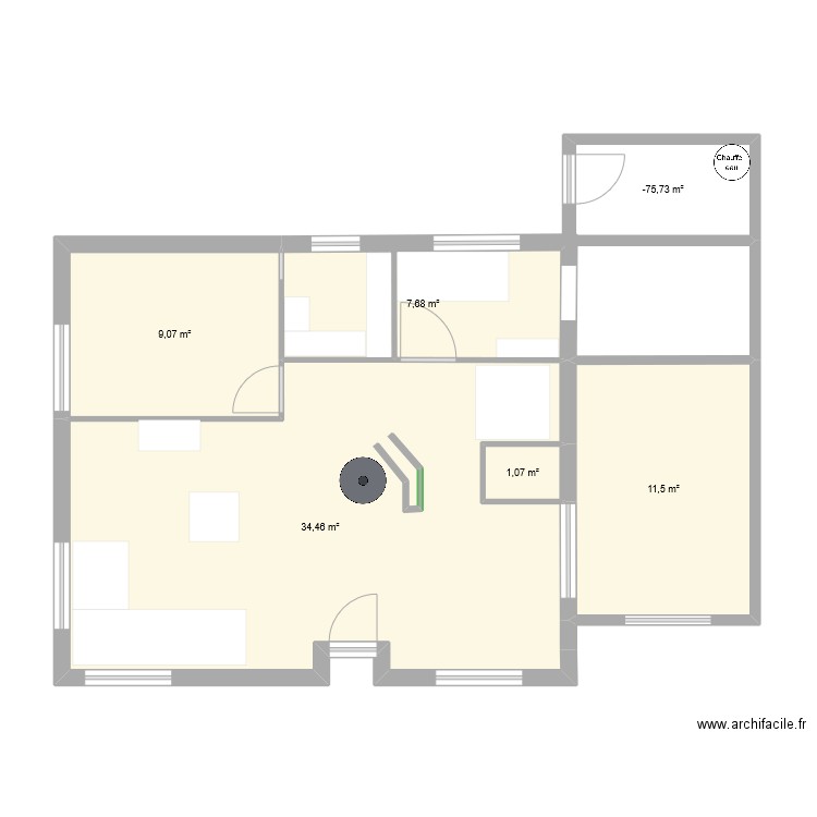 TINNINNIN. Plan de 6 pièces et 68 m2