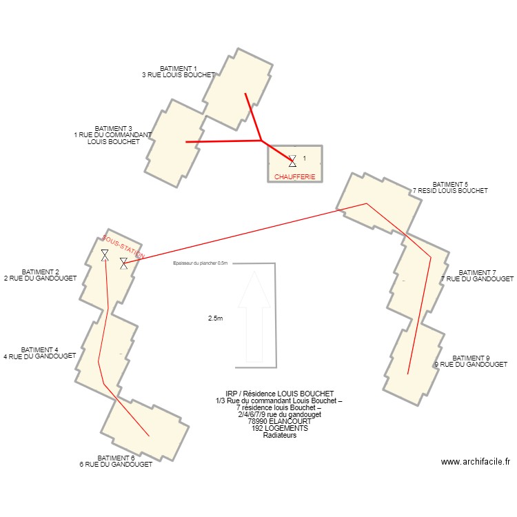 IRP LOUIS BOUCHET ELANCOURT. Plan de 4 pièces et 2741 m2