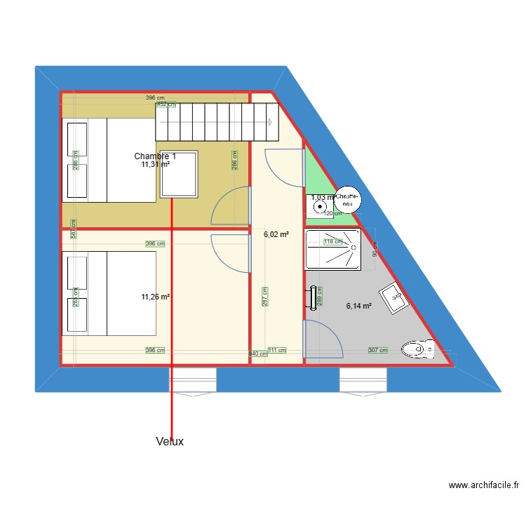 plan 2ième étages BIRO. Plan de 0 pièce et 0 m2