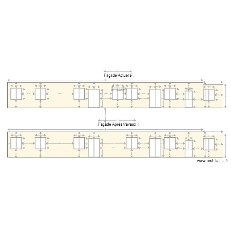 facade devant. Plan de 0 pièce et 0 m2