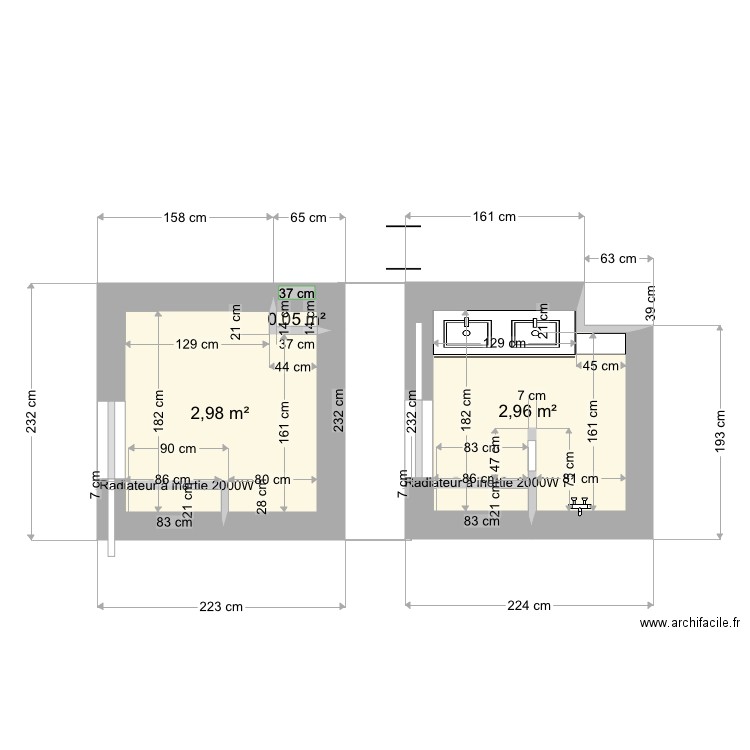 Salle de bain Elisabeth et Hughes . Plan de 0 pièce et 0 m2