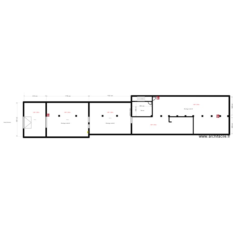 Le Bazar cotation sous-sol 2. Plan de 6 pièces et 543 m2