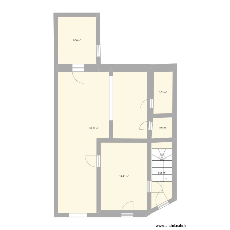 paziols. Plan de 0 pièce et 0 m2