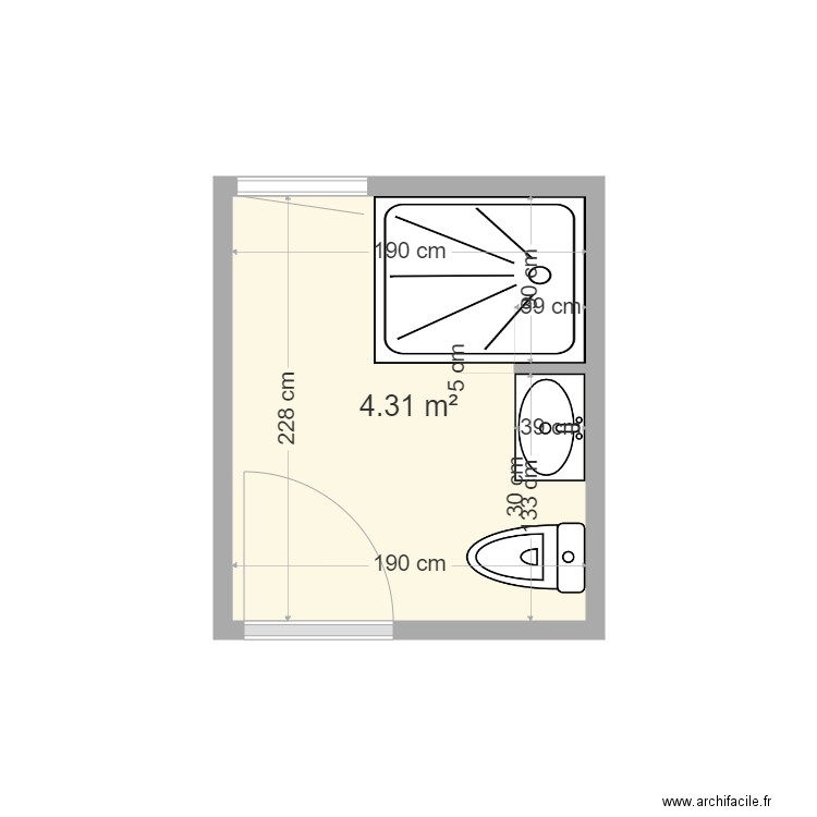 sdb elisa. Plan de 0 pièce et 0 m2