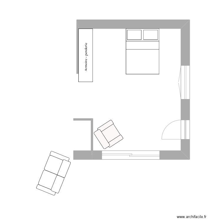 Chambre. Plan de 0 pièce et 0 m2