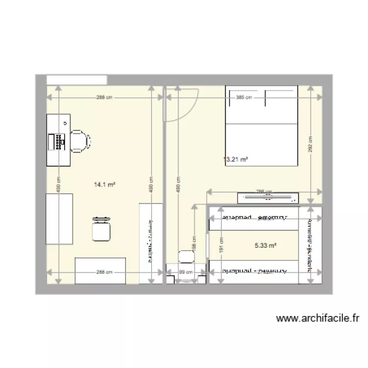 chambre Jung et Jeff 3. Plan de 