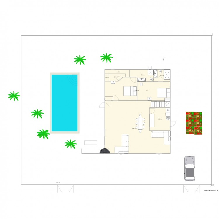 MAISON BOUZNIKA 2 RDC VERSION 120. Plan de 0 pièce et 0 m2