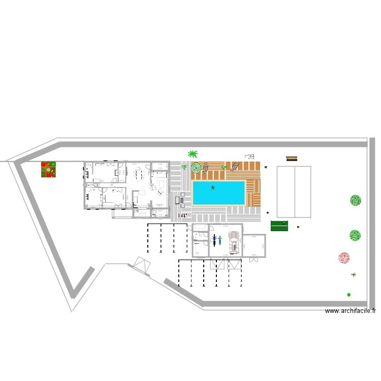 nouveau projet avec exterieur et  pelouse 5. Plan de 0 pièce et 0 m2