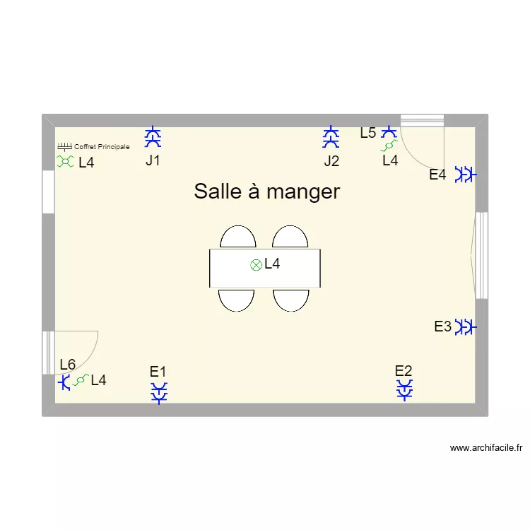 Salle à manger. Plan de Salle à manger. Plan de