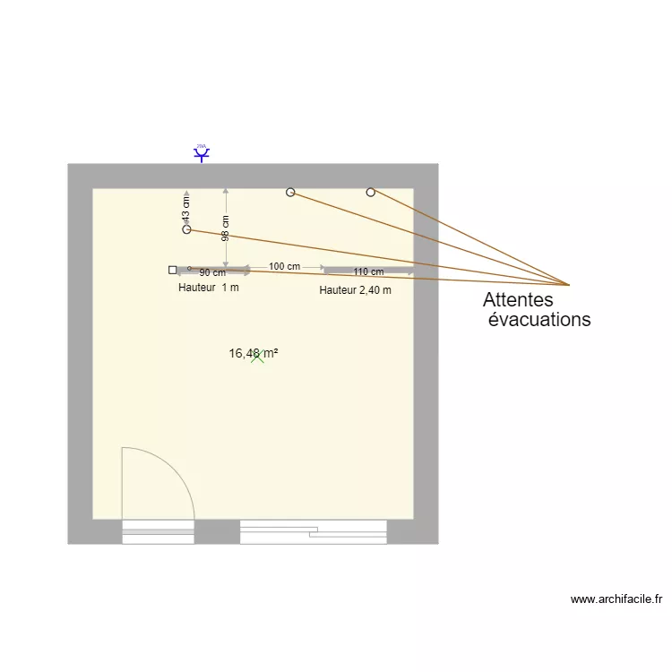 chambre ma&ccedil;on. Plan de 