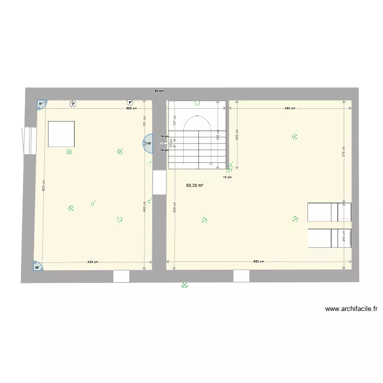 grenier Maison V&eacute;drines. Plan de 