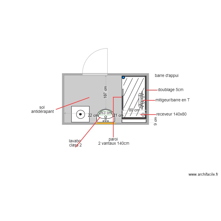 roux 6032. Plan de 1 pièce et 4 m2