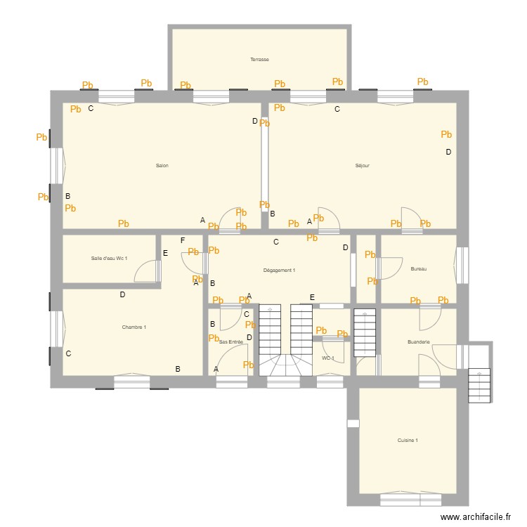 Croquis Villa Urban Rdch. Plan de 0 pièce et 0 m2