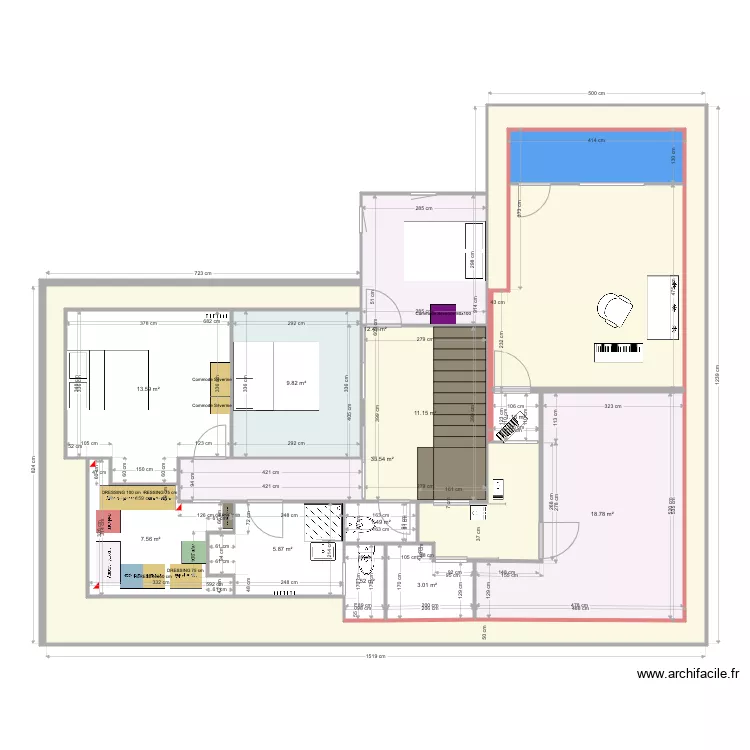 essai etage avril 2021. Plan de 