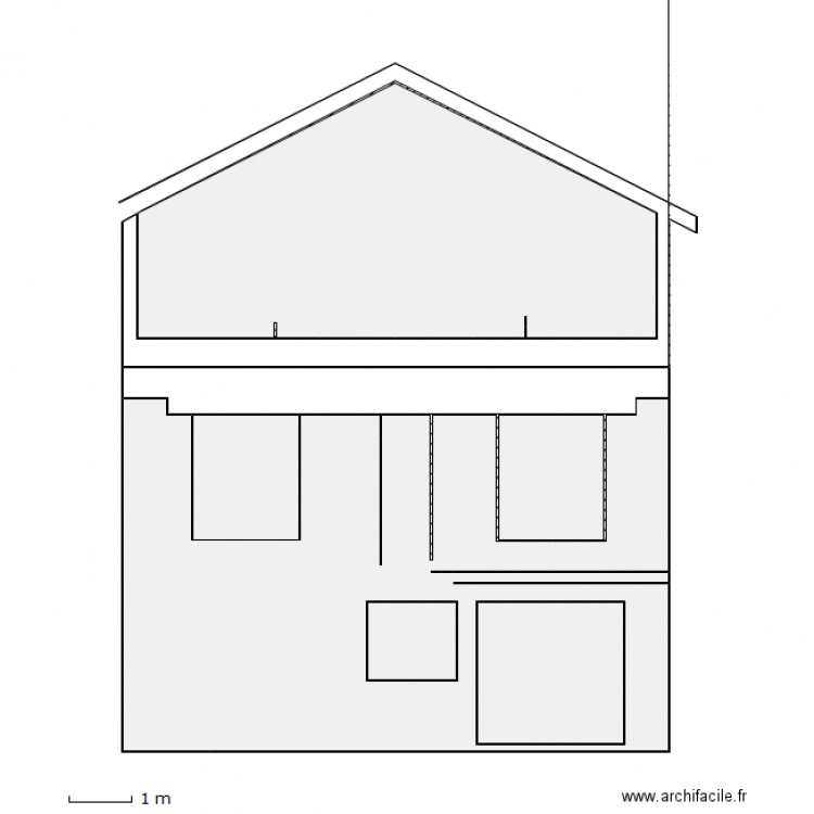 Façade jardin B. Plan de 0 pièce et 0 m2