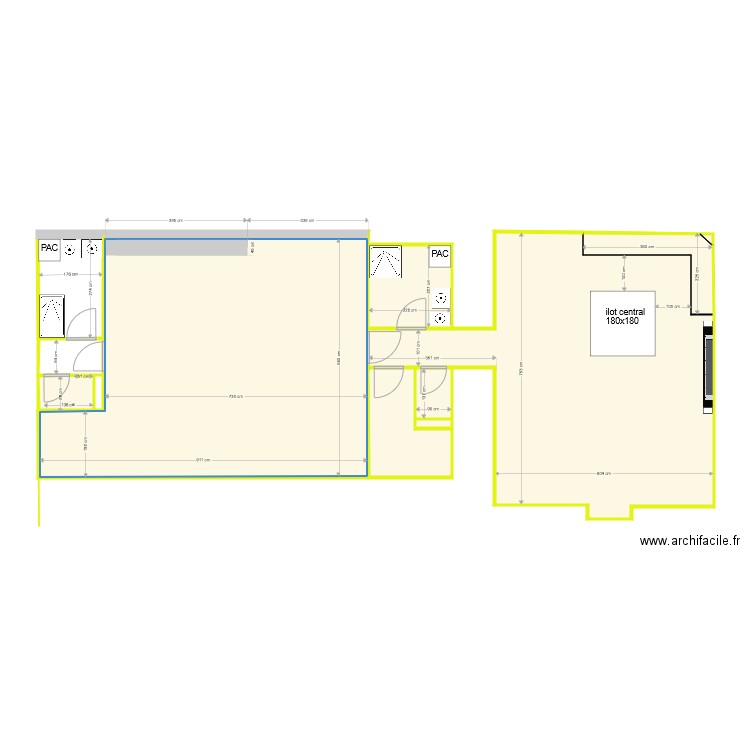 plan plancher chauffant rdc. Plan de 8 pièces et 114 m2