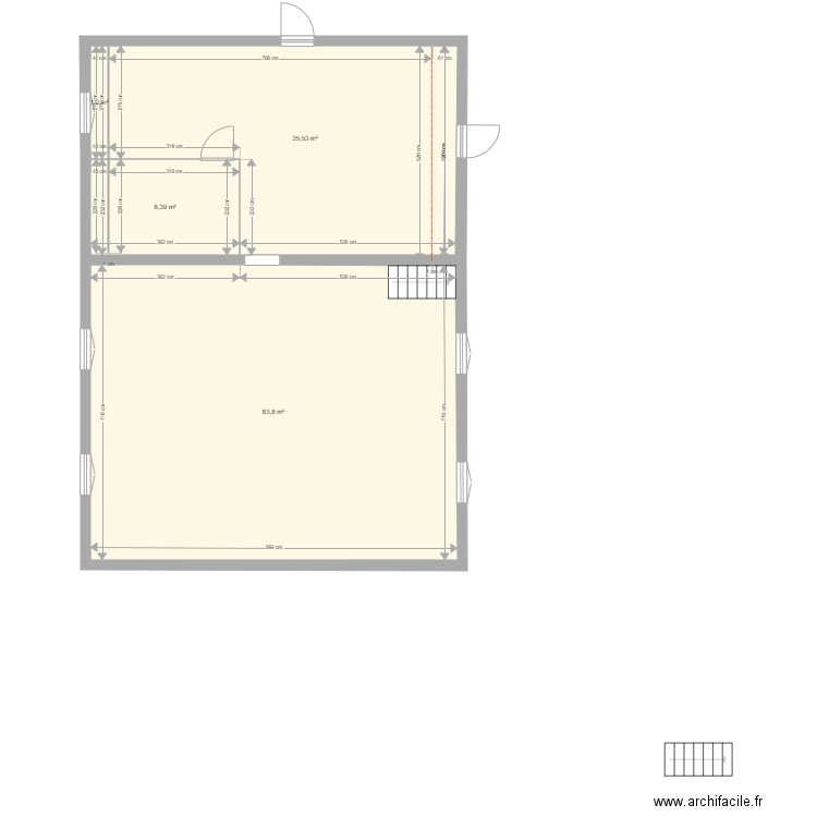etage  igornay apres  travaux. Plan de 0 pièce et 0 m2