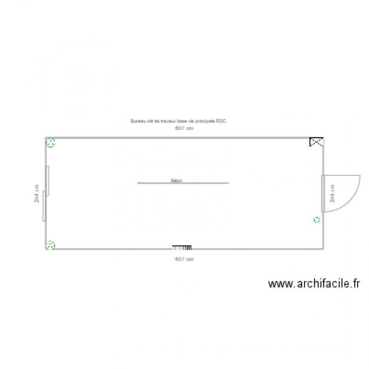 Bureau cdt de travaux base vie principale RDC. Plan de 0 pièce et 0 m2