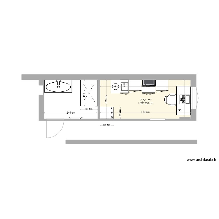 buandrie  SDB modification 1. Plan de 0 pièce et 0 m2