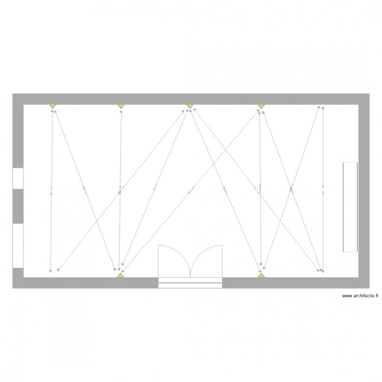 Salle mariage Emilie et Maxime avec mesures. Plan de 0 pièce et 0 m2