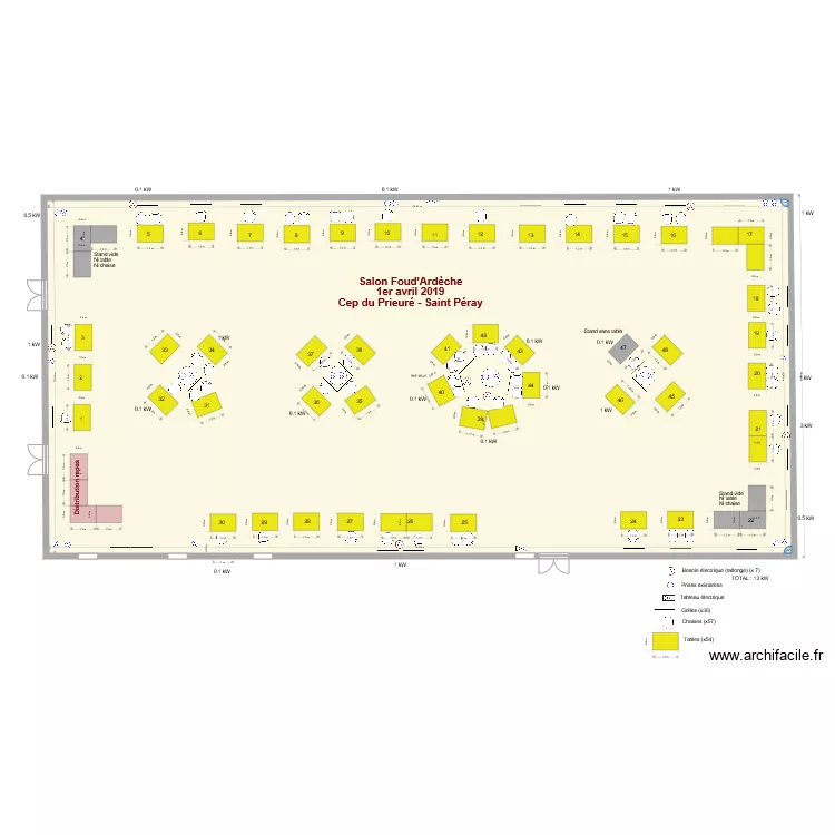 Cep du Prieur&eacute; Implantation 2019 V3. Plan de 