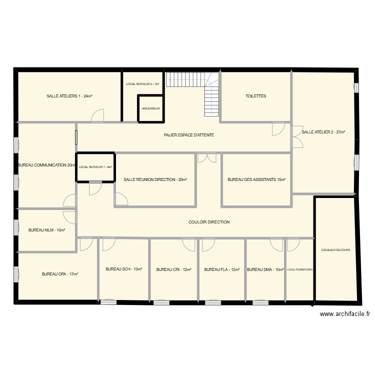 APRES. Plan de 19 pièces et 307 m2