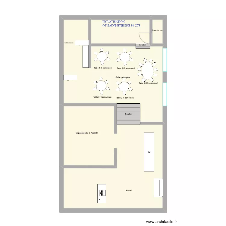 plan 1. Plan de 2  et 75 m²