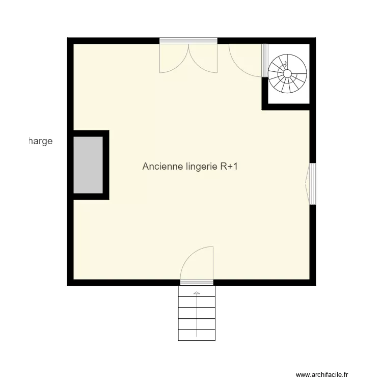 ancienne lingerie R1. Plan de 