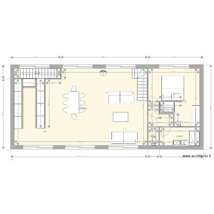 SAINT SEVE SOUS SOL. Plan de 13 pièces et 180 m2