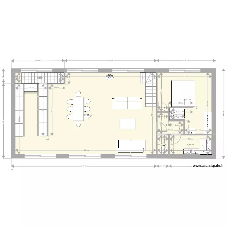 SAINT SEVE SOUS SOL. Plan de 