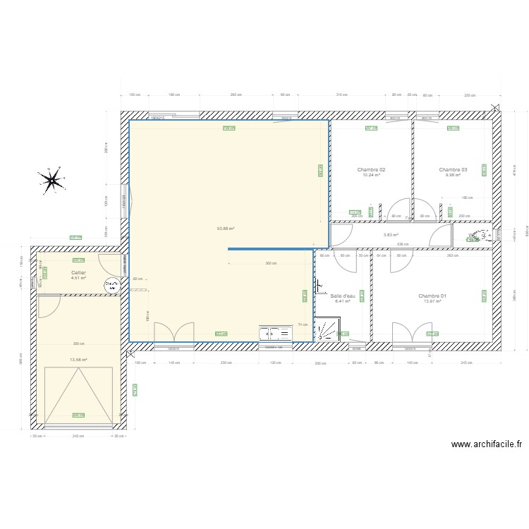 Maison oc verriere. Plan de 0 pièce et 0 m2