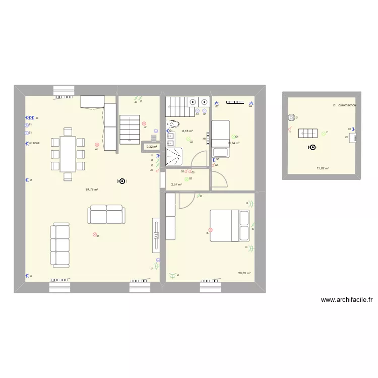 23e. Plan de 7 Pièces et 121 m² 23e. Plan de 7 Pièces et 121 m²