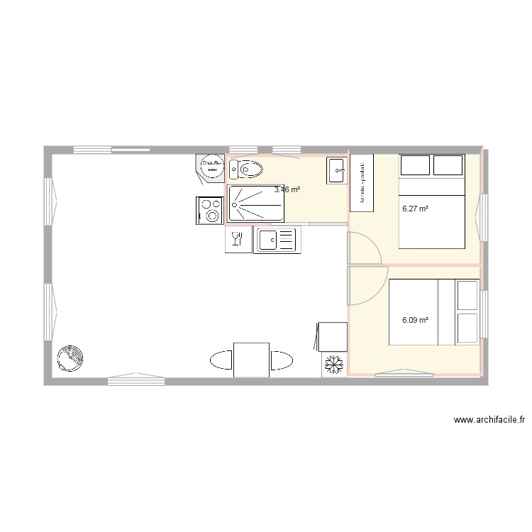 Vriend room volgorde La Jenny Chalet 2 - Plan dessiné par Minet37000