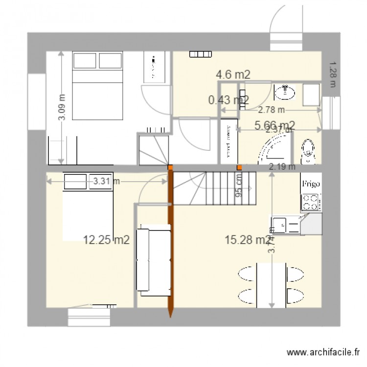 grange V30 1 er étage 16 janv salle de jeux. Plan de 0 pièce et 0 m2