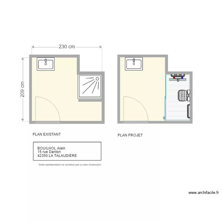 BOUILHOL ALAIN. Plan de 