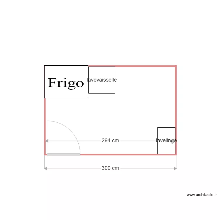 cuisine six fours. Plan de 