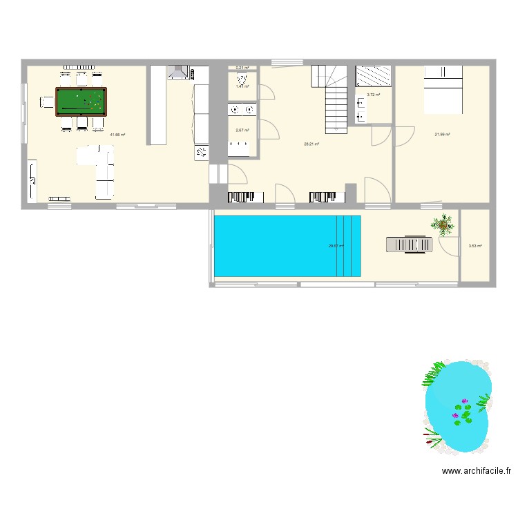 PROJET MANON. Plan de 0 pièce et 0 m2