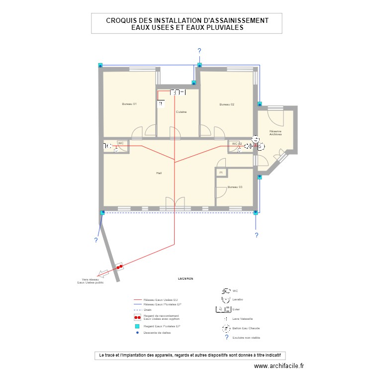 ass axa. Plan de 9 pièces et 117 m2